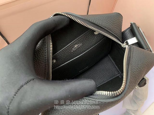 DELVAUX女包 標誌性包款 旋轉拎著提把D扣環 德爾沃女手提包 CL0020 黑銀 Delvaux信封袋  fcs1262